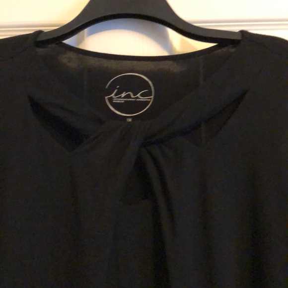 INC International Concepts Tops - INC black twist neck top